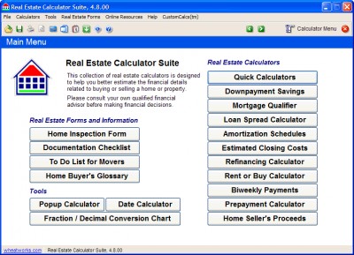 Real Estate Calculator Suite 4.4.01 screenshot