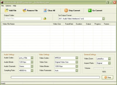 Realmedia RM RMVB Converter 2.0 screenshot