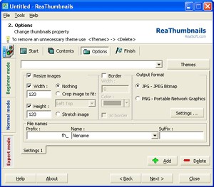 ReaThumbnails - thumbnails creator 1.0 screenshot