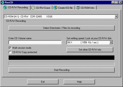 RecCD 3.00 screenshot