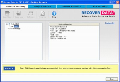 Recover Data for FAT 1.0 screenshot Recover Data for FAT 1.0 screenshot