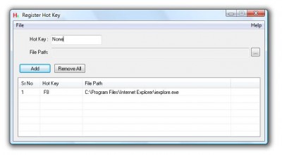 Register Hot Key 1.0 screenshot
