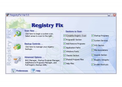 RegistryFix 5.8.06 screenshot RegistryFix 5.8.06 screenshot