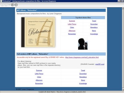 Relaxation - mp3 music album 3.1 screenshot Relaxation - mp3 music album 3.1 screenshot