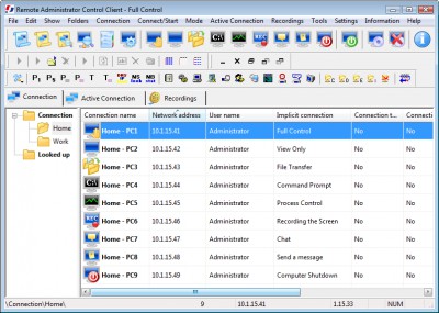 Remote Administrator Control Client 3.5.0 screenshot