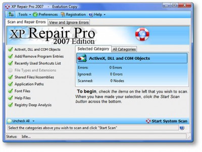 Repair XP Pro 2007 screenshot Repair XP Pro 2007 screenshot