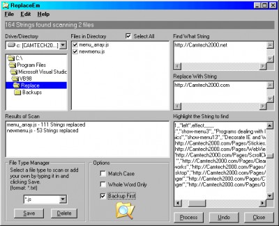 ReplaceEm 1.0 screenshot ReplaceEm 1.0 screenshot