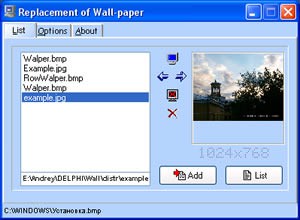 Replacement of Wall-paper 3.0 screenshot Replacement of Wall-paper 3.0 screenshot