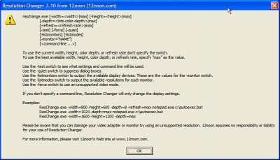 ResolutionChanger 3.01 screenshot ResolutionChanger 3.01 screenshot
