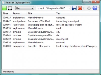 Revealer Keylogger Free Edition 1.3 screenshot
