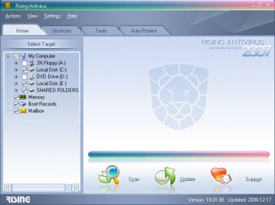 Rising Antivirus 2007 19.36.00 screenshot Rising Antivirus 2007 19.36.00 screenshot