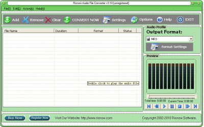 Risnow Audio File Converter 1.60 screenshot