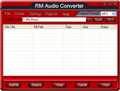 RM Audio Converter 1.10 screenshot RM Audio Converter 1.10 screenshot