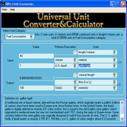 RRs Unit Converter 3.0c screenshot RRs Unit Converter 3.0c screenshot
