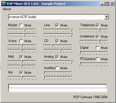 RSP Mixer OCX 1.0.0 screenshot RSP Mixer OCX 1.0.0 screenshot