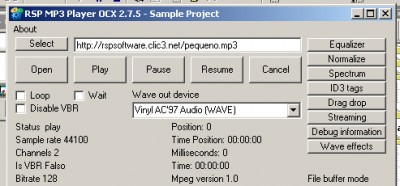 RSP MP3 Player OCX 2.7.5 screenshot