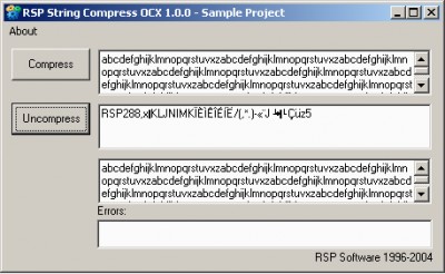 RSP String Compress OCX 1.3.0 screenshot