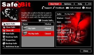 SafeBit 1.5 screenshot SafeBit 1.5 screenshot