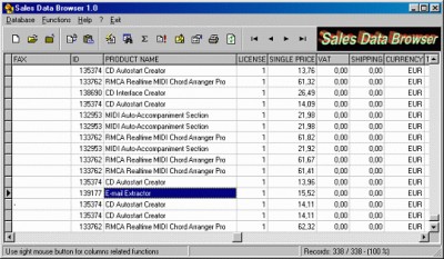 Sales Data Browser 2.1 screenshot