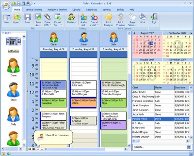 Salon Calendar 1.3 screenshot Salon Calendar 1.3 screenshot
