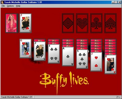 Sarah Michelle Gellar Solitaire 1.01 screenshot Sarah Michelle Gellar Solitaire 1.01 screenshot