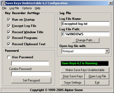 Save Keys Undetectable 6.2 screenshot Save Keys Undetectable 6.2 screenshot