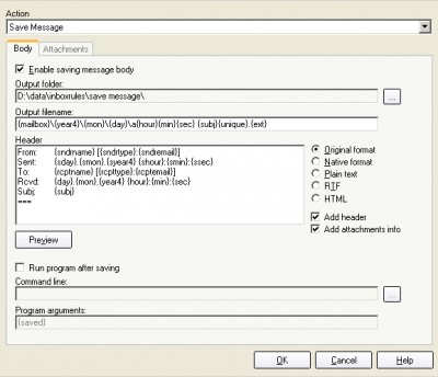 Save Message for Outlook 2.10 screenshot