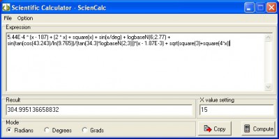 Scientific calculator - ScienCalc 1.2 screenshot