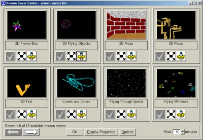 Screen Saver Center 0.9.214 screenshot Screen Saver Center 0.9.214 screenshot