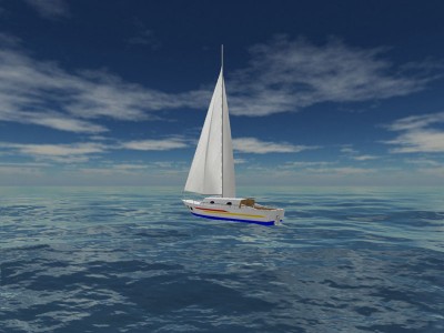 Sea Yacht Cruise 3D Screensaver 1.0 screenshot
