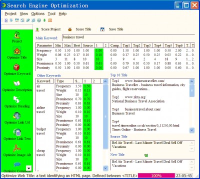 Search Engine Optimization 3.62 screenshot Search Engine Optimization 3.62 screenshot