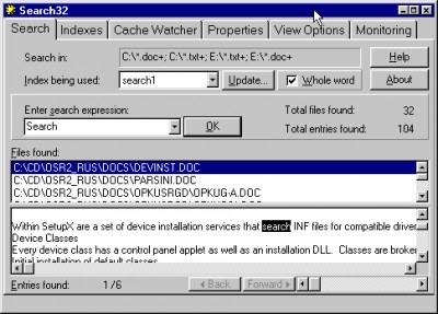 Search32 Pro 8.1 screenshot