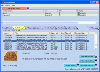 searchgnome - eBay search 1.0.4 screenshot
