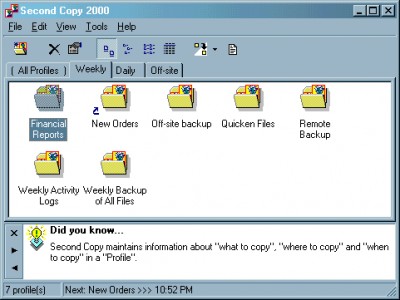 Second Copy 2000 6.2.0.41 screenshot