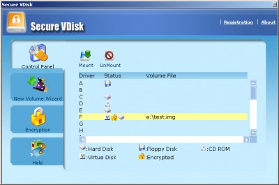 Secure VDisk 2.1 screenshot