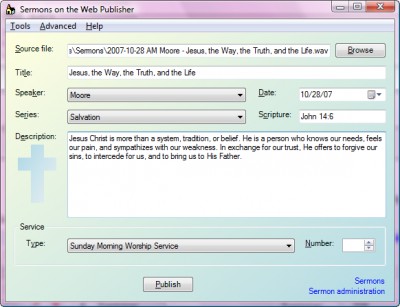 Sermons on the Web 1.1.0 screenshot Sermons on the Web 1.1.0 screenshot