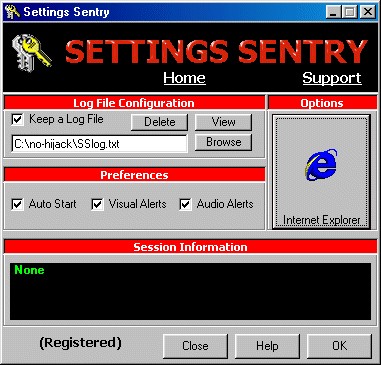 Settings Sentry 1.0 screenshot Settings Sentry 1.0 screenshot