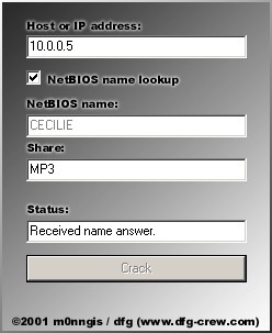 Shared Resource Password Recovery 2.3 screenshot