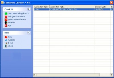 Shareware Cheater 3.0 screenshot