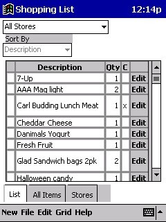 Shoppinglist 2.2 screenshot