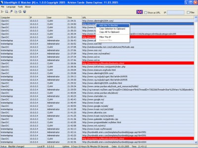 SilentNight IE Watch 1.0 screenshot