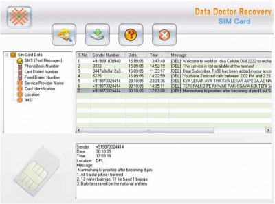 SIM Card Message Recovery 3.0.1.5 screenshot SIM Card Message Recovery 3.0.1.5 screenshot