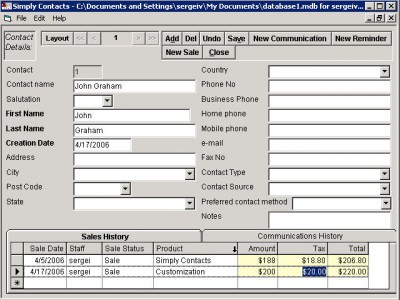 Simply Contacts - Customers and Sales 2.8 screenshot