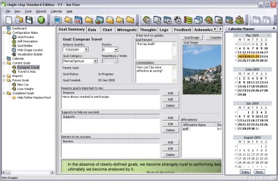 single-step goal-setting software 3.014 screenshot single-step goal-setting software 3.014 screenshot