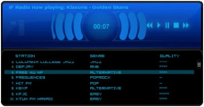 Skinnable Flash Web Radio Applet 1.0 screenshot