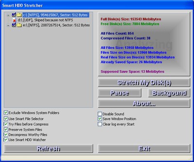 Smart HDD Stretcher 1.2.4 screenshot