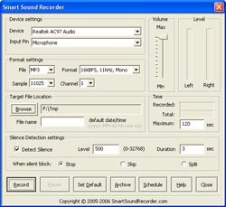 Smart Sound Recorder 1.0 screenshot Smart Sound Recorder 1.0 screenshot