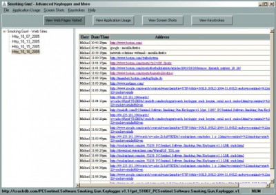 SmokingGun.Net: Keylogger and More! 2.5.0 screenshot SmokingGun.Net: Keylogger and More! 2.5.0 screenshot