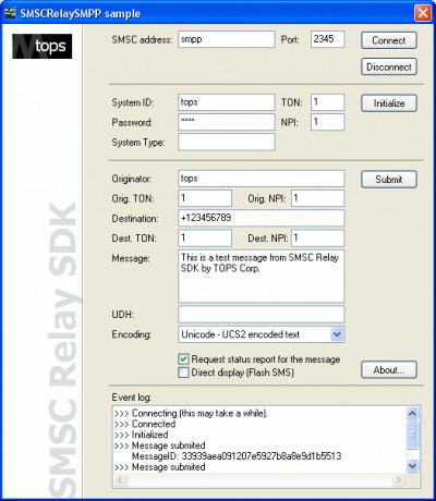 SMSC Relay VCL SDK 2.3 screenshot
