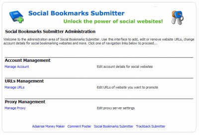 Social Bookmarks Submitter 1.4 screenshot